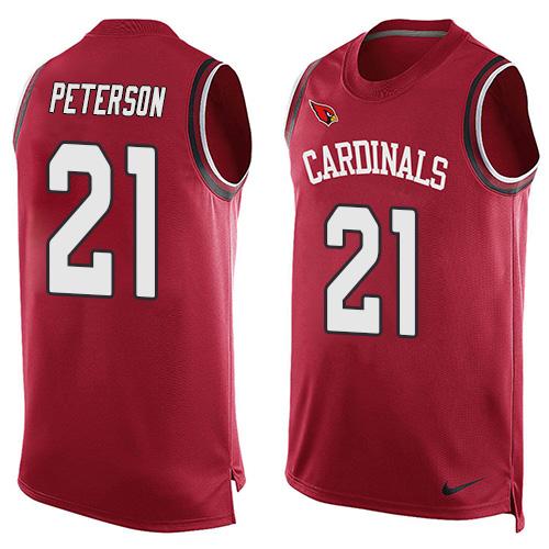 Nike Cardinals #21 Patrick Peterson Red Team Color Men's Stitched NFL Limited Tank Top Jersey - Click Image to Close